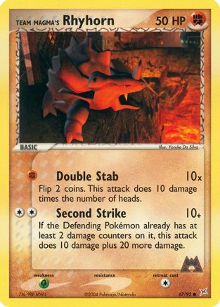 Image of Team Magma's Rhyhorn 067/95  Team Magma vs Team Aqua - Common