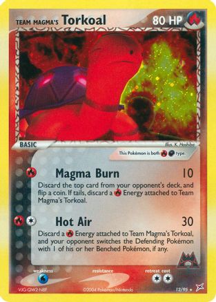 Image of Team Magma's Torkoal 012  - Reverse Holofoil Team Magma vs Team Aqua - Holo Rare