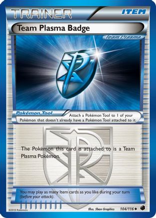 Image of Team Plasma Badge (Team Plasma) 104  Plasma Freeze - Uncommon