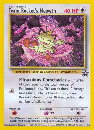 Image of Team Rocket's Meowth 018/53  WoTC Promo - Promo