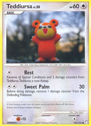 Image of Teddiursa 105/123  Mysterious Treasures - Common
