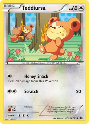 Image of Teddiursa RC15/RC25  - Holofoil Legendary Treasures Radiant Collection - Common