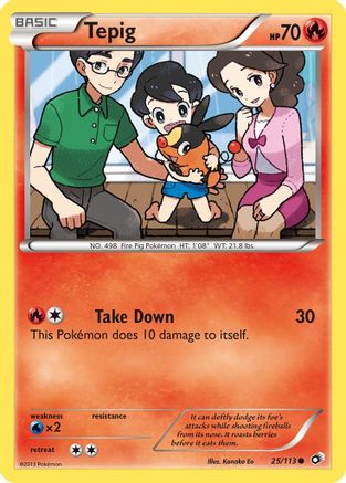 Image of Tepig 025/113  - Reverse Holofoil Legendary Treasures - Common