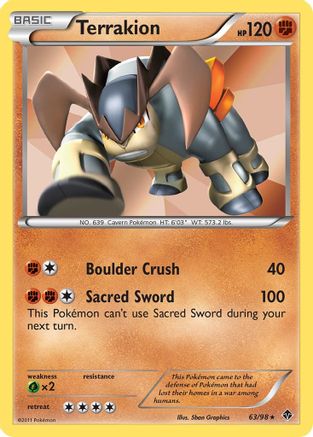 Image of Terrakion 063  - Holofoil Emerging Powers - Holo Rare
