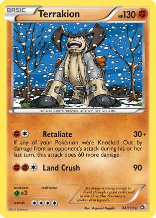 Image of Terrakion 084  - Holofoil Legendary Treasures - Holo Rare