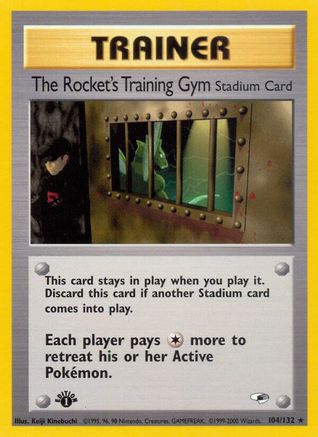 Image of The Rocket's Training Gym 104/132  - Unlimited Gym Heroes - Rare