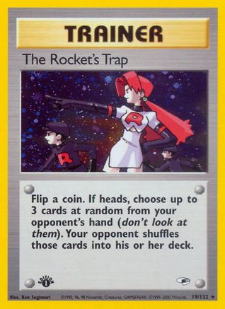 Image of The Rocket's Trap 019/132  - 1st Edition Holofoil Gym Heroes - Holo Rare