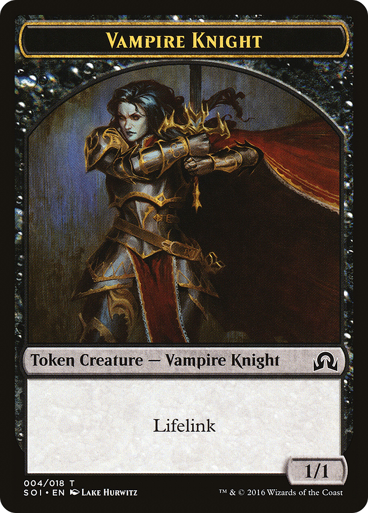 Image of Vampire Knight Token (SOI-004) - Shadows over Innistrad Tokens