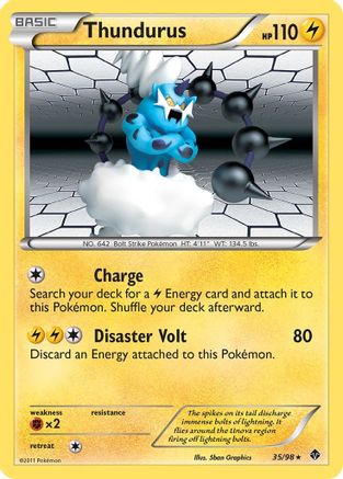 Image of Thundurus 035  - Holofoil Emerging Powers - Holo Rare