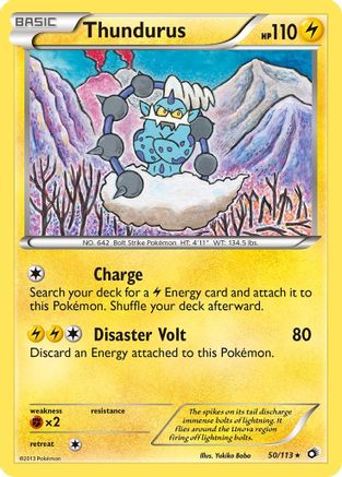 Image of Thundurus 050  - Holofoil Legendary Treasures - Holo Rare