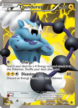 Image of Thundurus (97 Full Art) 097/98  - Holofoil Emerging Powers - Ultra Rare