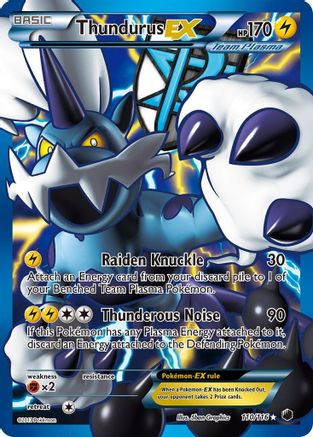 Image of Thundurus EX (Team Plasma) (110 Full Art) 110  - Holofoil Plasma Freeze - Ultra Rare