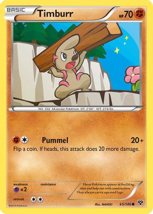 Image of Timburr 065  - Reverse Holofoil XY Base Set - Common