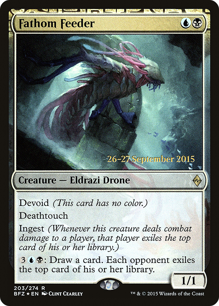 Image of Fathom Feeder (PRE-203S) - Battle for Zendikar Promos: (devoid) Foil
