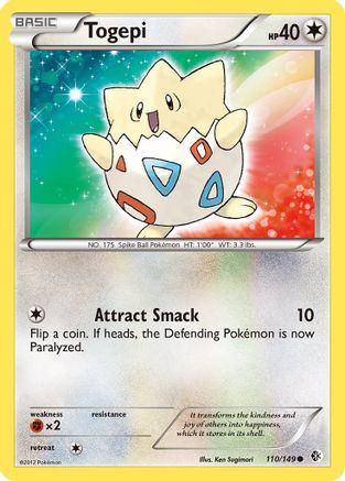Image of Togepi 110  - Reverse Holofoil Boundaries Crossed - Common