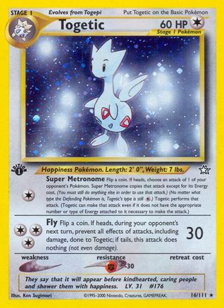 Image of Togetic 016/111  - Unlimited Holofoil Neo Genesis - Holo Rare