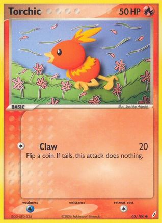 Image of Torchic 065/100  - Reverse Holofoil Crystal Guardians - Common