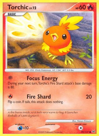 Image of Torchic 099  - Reverse Holofoil Platinum - Common