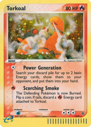Image of Torkoal 012  - Reverse Holofoil Dragon - Holo Rare