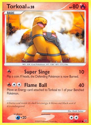 Image of Torkoal 100  - Reverse Holofoil Platinum - Common