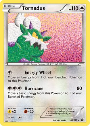 Image of Tornadus 108  - Holofoil Legendary Treasures - Holo Rare