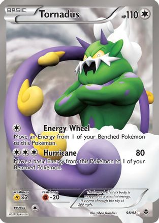 Image of Tornadus (98 Full Art) 098/98  - Holofoil Emerging Powers - Ultra Rare