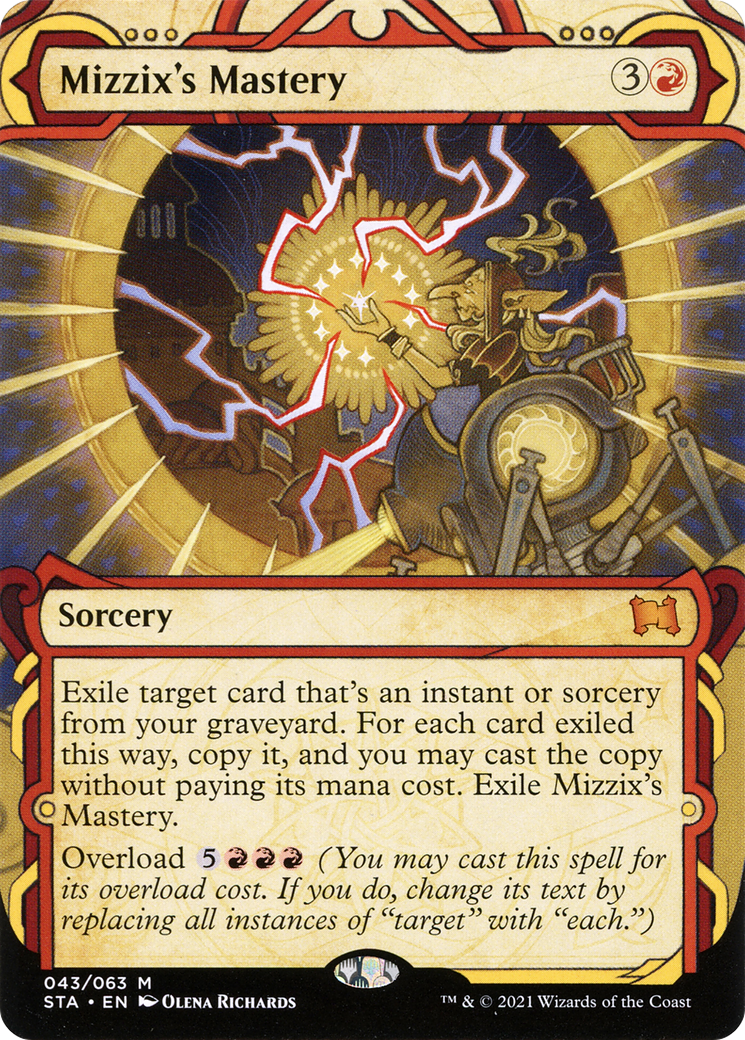 Image of Mizzix's Mastery (STA-043) - Strixhaven Mystical Archive: (Showcase) (Borderless) Etched Foil