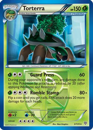 Image of Torterra (Team Plasma) 003  Plasma Storm - Rare