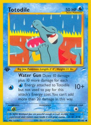 Image of Totodile 085  - 1st Edition Neo Destiny - Common