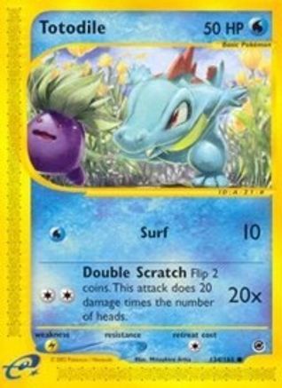 Image of Totodile (134) 134/165  - Reverse Holofoil Expedition - Common