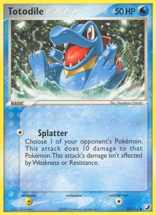 Image of Totodile 078/115  - Reverse Holofoil Unseen Forces - Common