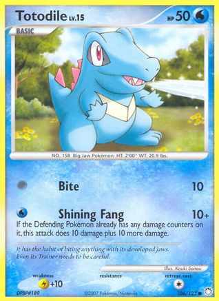 Image of Totodile 106/123  Mysterious Treasures - Common