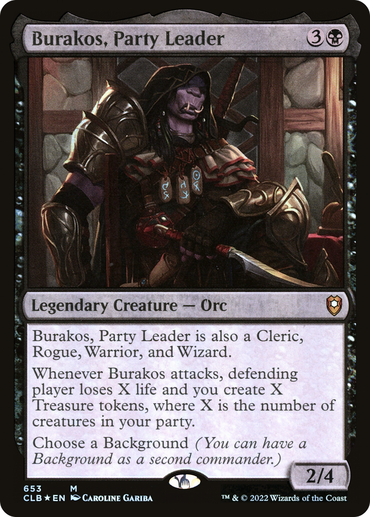 Image of Burakos, Party Leader (CLB-653) - Commander Legends: Battle for Baldur's Gate Foil
