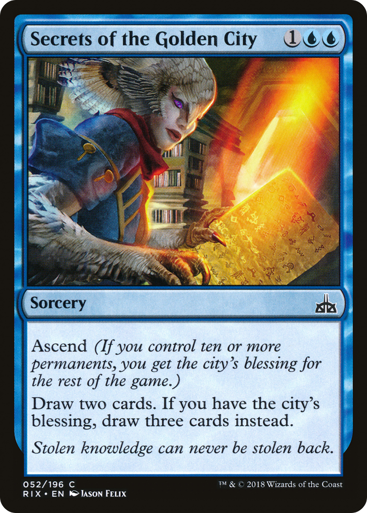 Image of Secrets of the Golden City (RIX-052) - Rivals of Ixalan