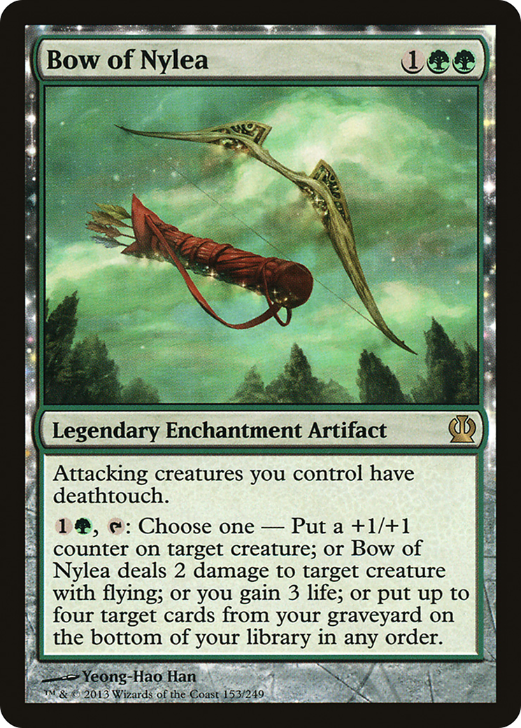 Image of Bow of Nylea (THS-153) - Theros: (enchantment) Foil