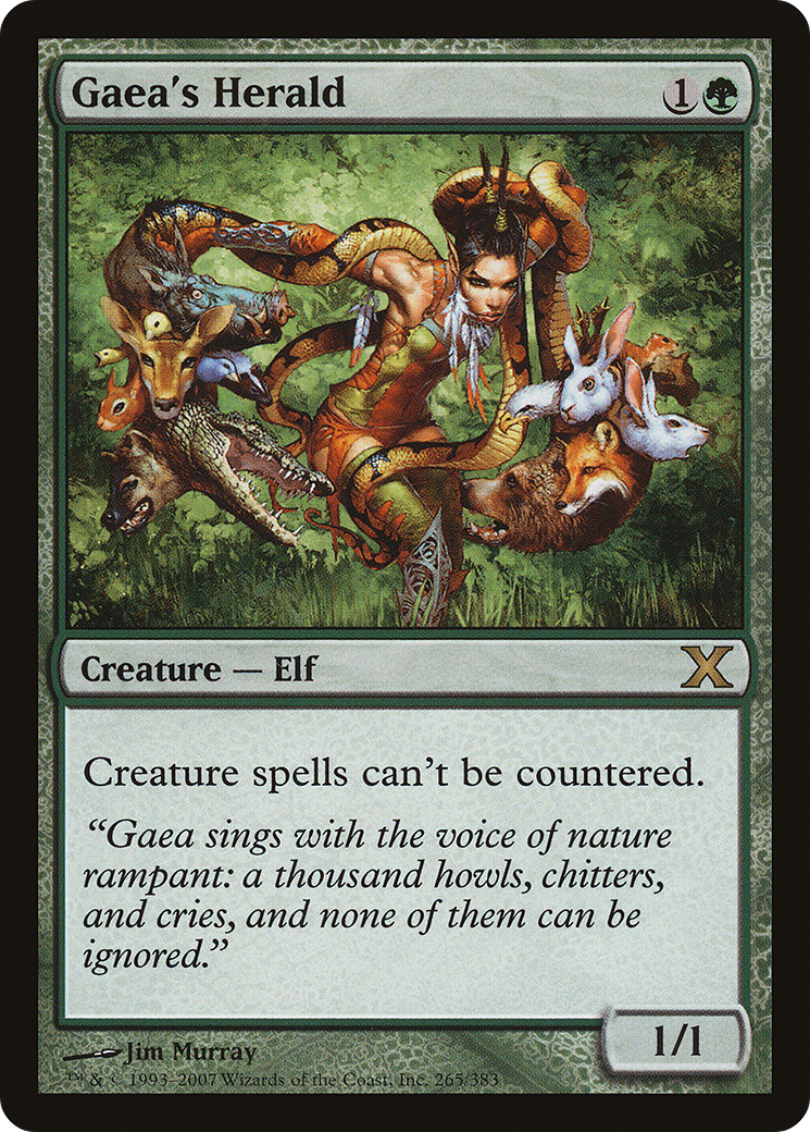 Image of Gaea's Herald (10E-265) - Tenth Edition Foil