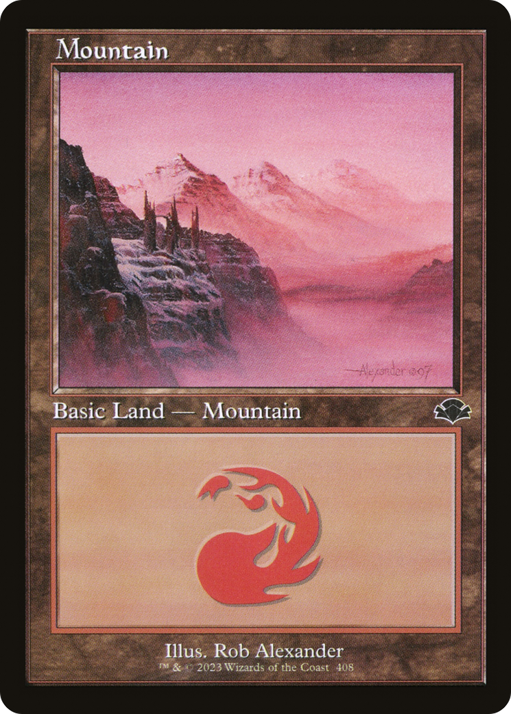 Image of Mountain (408) (Retro Frame) (DMR-408) - Dominaria Remastered Foil
