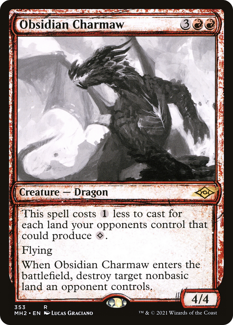 Image of Obsidian Charmaw (Showcase) (MH2-353) - Modern Horizons 2: (Showcase)