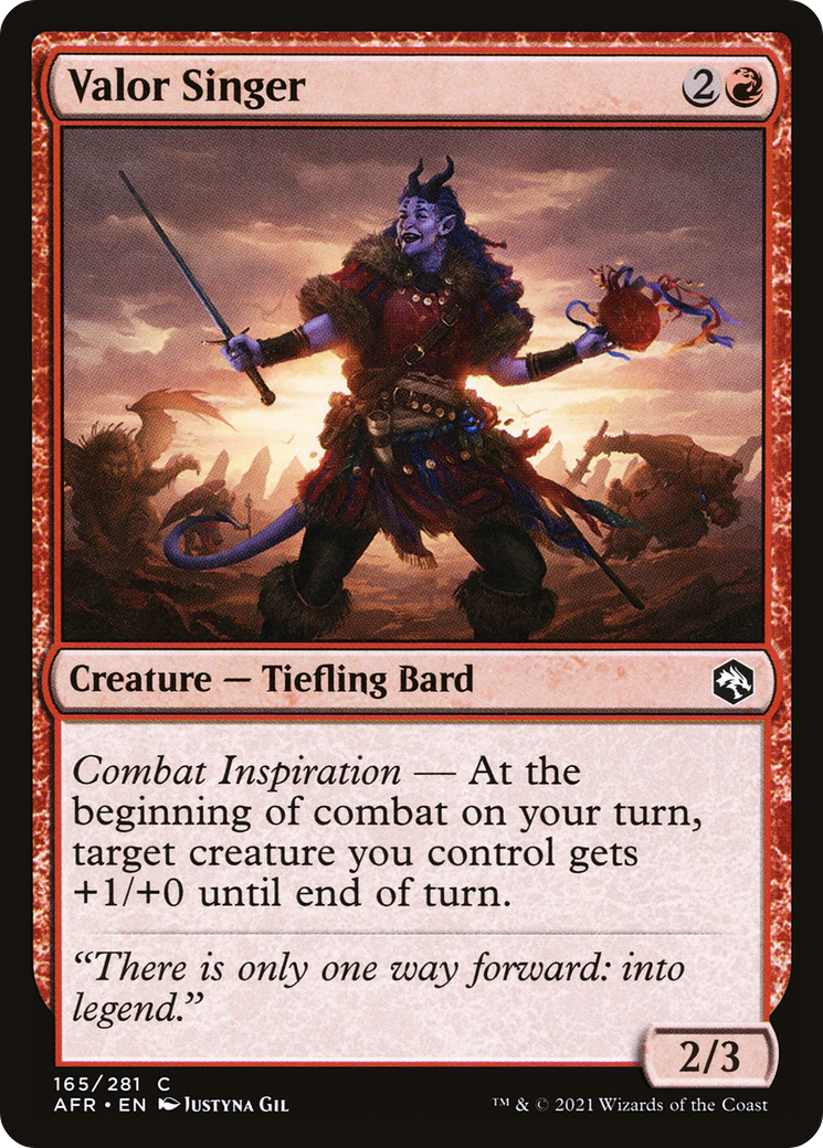 Image of Valor Singer (AFR-165) - Adventures in the Forgotten Realms Foil