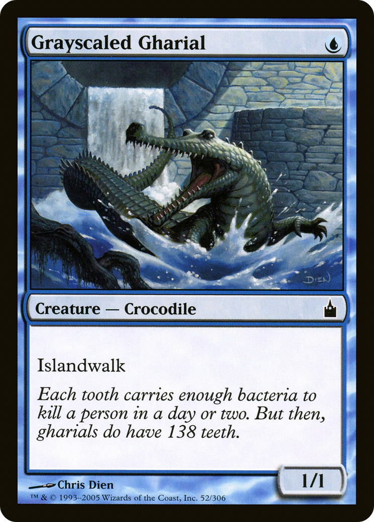 Image of Grayscaled Gharial (RAV-052) - Ravnica: City of Guilds Foil