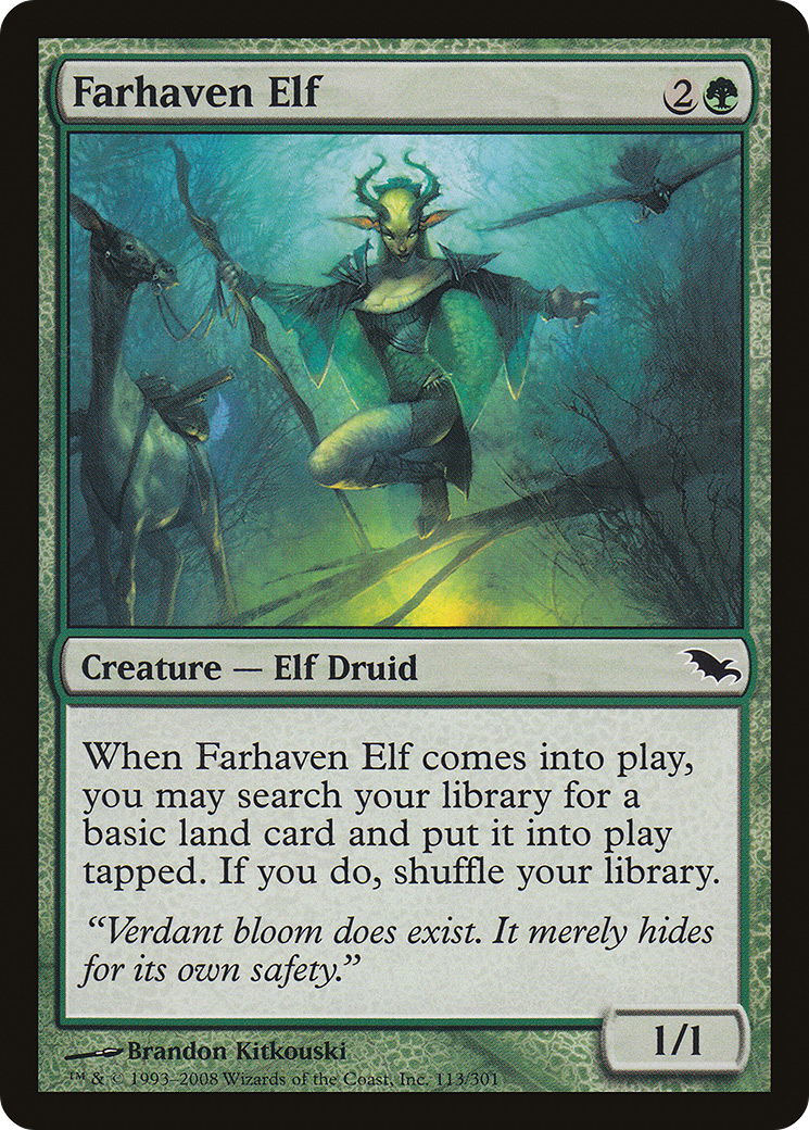 Image of Farhaven Elf (SHM-113) - Shadowmoor Foil