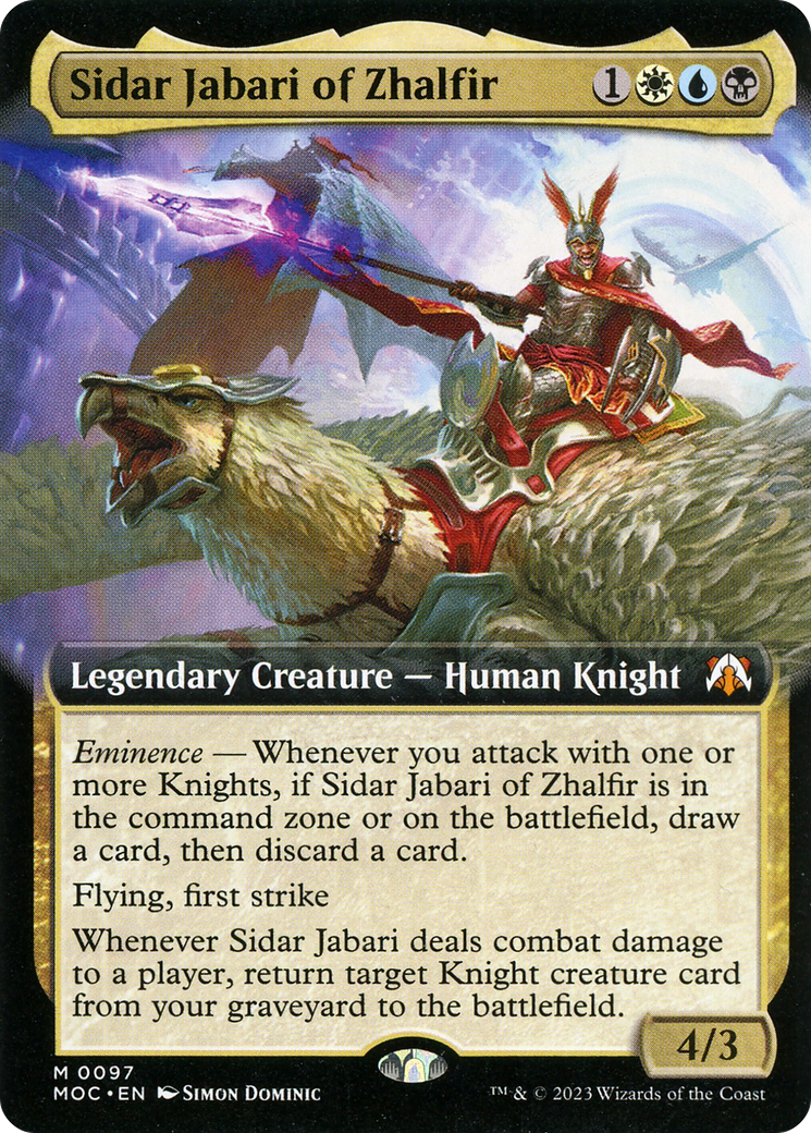 Image of Sidar Jabari of Zhalfir (Extended Art) (MOC-097) - March of the Machine Commander: (Extended Art)