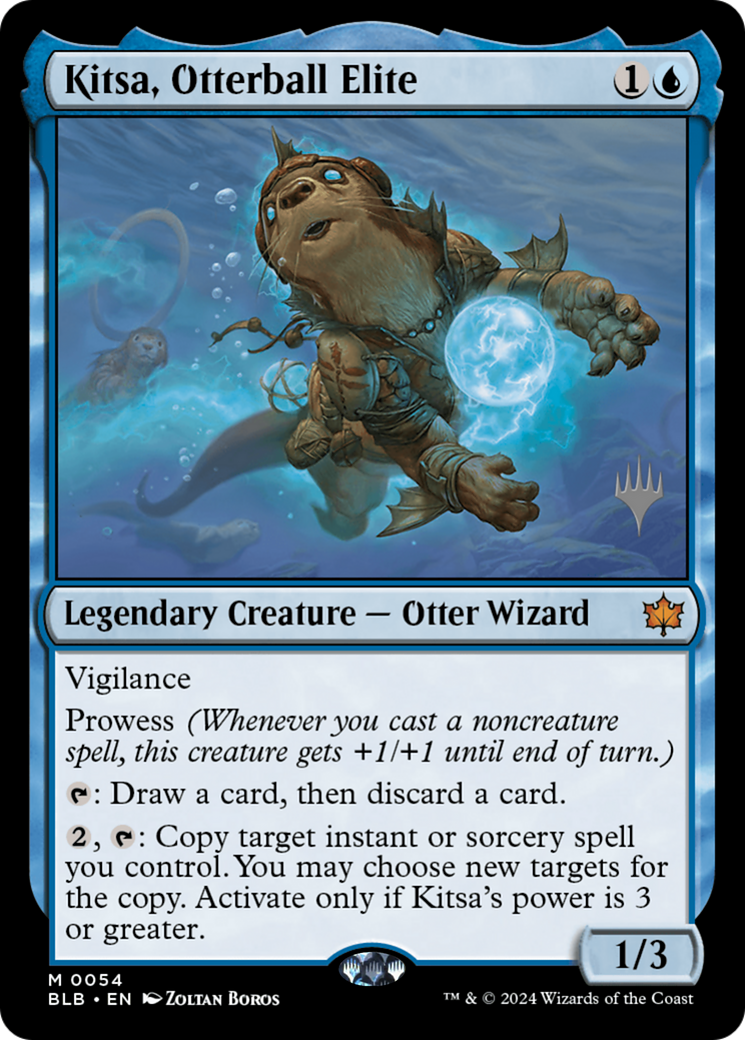Image of Kitsa, Otterball Elite (PPBLB-054) - Bloomburrow Promos Foil