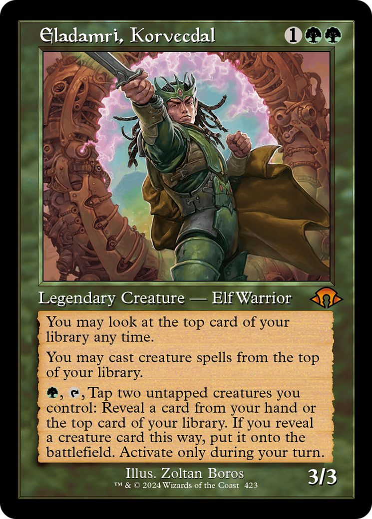 Image of Eladamri, Korvecdal (Retro Frame) (MH3-423) - Modern Horizons 3 Foil