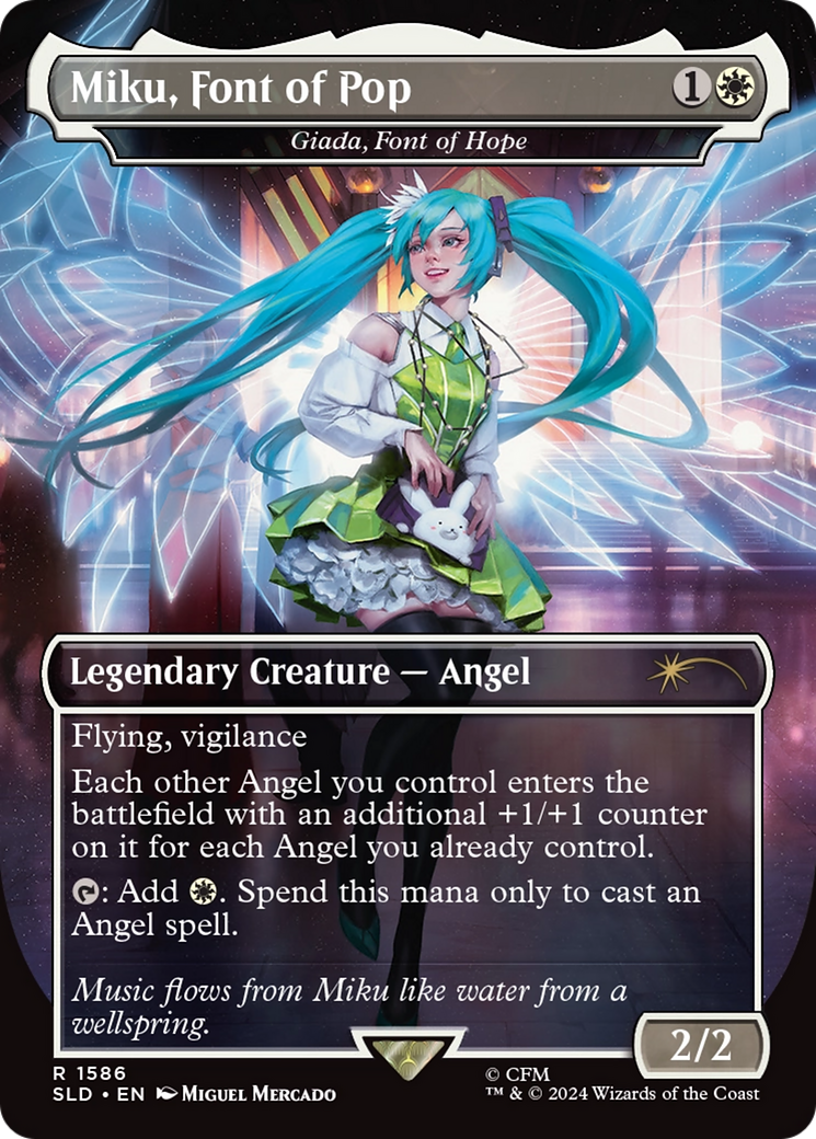 Image of Giada, Font of Hope (SLD-1586) - Secret Lair Drop / Miku, Font of Pop (Borderless) Foil