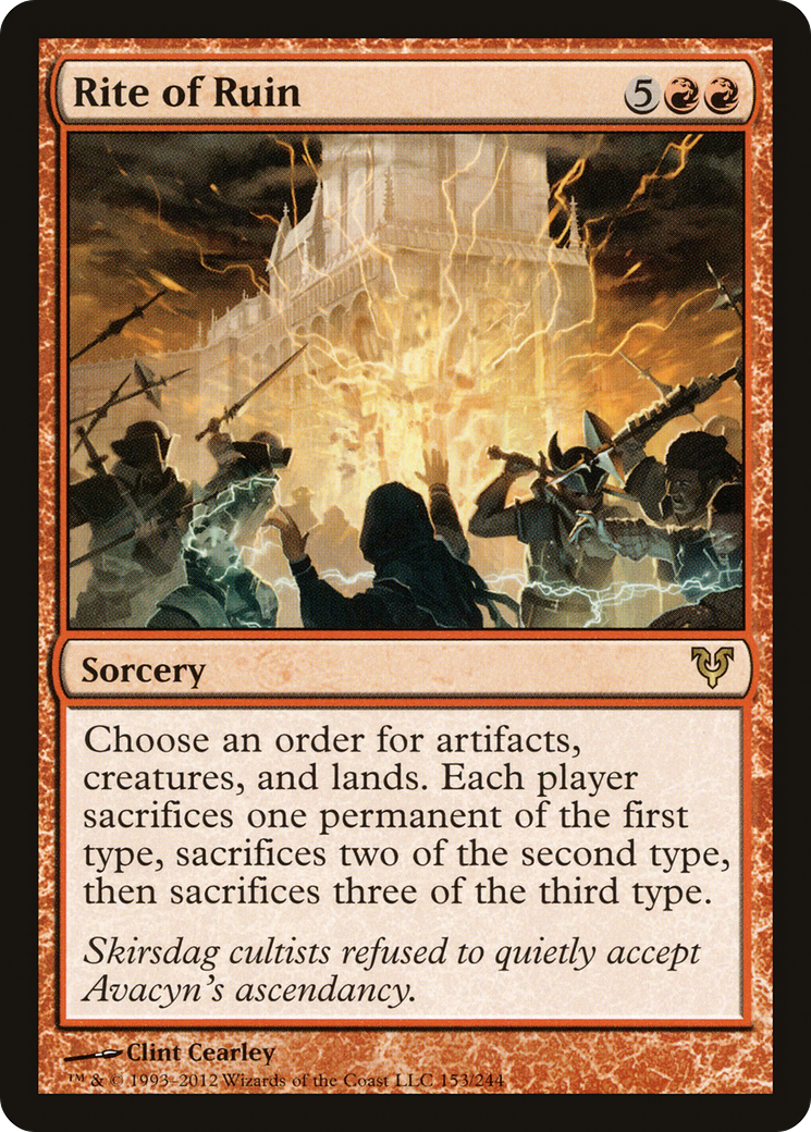 Image of Rite of Ruin (AVR-153) - Avacyn Restored Foil