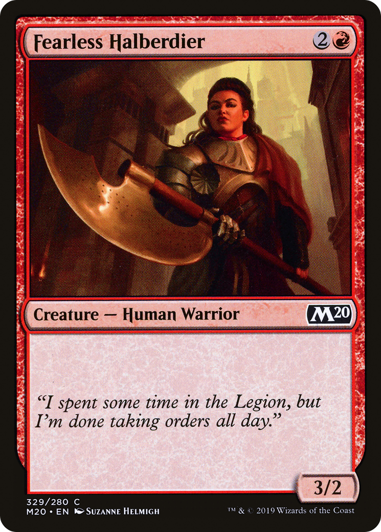Image of Fearless Halberdier (M20-329) - Core Set 2020