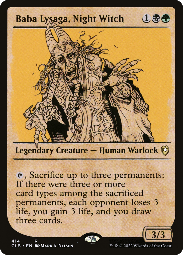 Image of Baba Lysaga, Night Witch (Showcase) (CLB-414) - Commander Legends: Battle for Baldur's Gate: (Showcase)