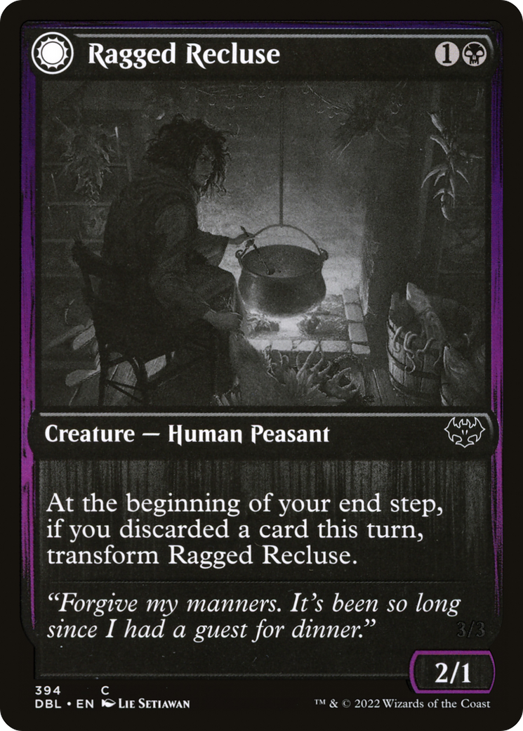 Image of Ragged Recluse (DBL-394) - Innistrad: Double Feature: (Double Faced Transform) Foil