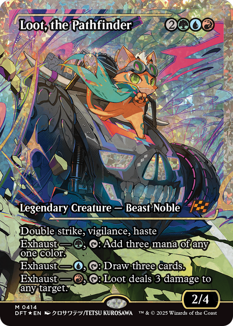 Image of Loot, the Pathfinder (Showcase) (Fracture Foil) (DFT-414) - Aetherdrift: (Showcase) Foil
